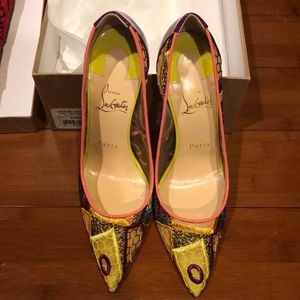 Louboutin 100mm lace pumps - New size 37